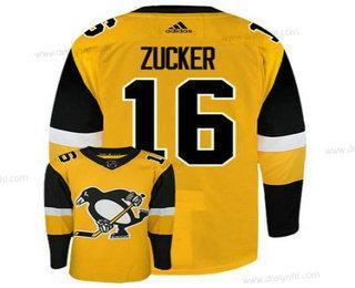 Adidas Pittsburgh Penguins #16 Jason Zucker Žlutá Sešitý NHL dres – Pánské