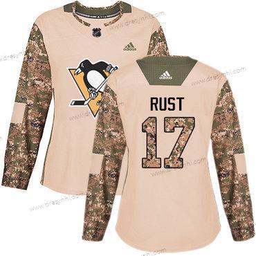 Adidas Pittsburgh Penguins #17 Bryan Rust Camo Autentické 2017 Veterans Day Sešitý NHL dres – Dámské