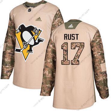 Adidas Pittsburgh Penguins #17 Bryan Rust Camo Autentické 2017 Veterans Day Sešitý NHL dres – Pánské