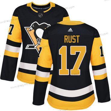 Adidas Pittsburgh Penguins #17 Bryan Rust Černá Domácí dres Autentické Sešitý NHL dres – Dámské