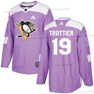 Adidas Pittsburgh Penguins #19 Bryan Trottier Nachový Autentické Bojuje proti rakovině Sešitý NHL dres – Pánské