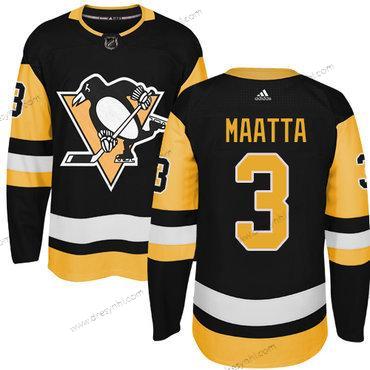 Adidas Pittsburgh Penguins #3 Olli Maatta Černá Náhradní Autentické Sešitý NHL dres – Pánské