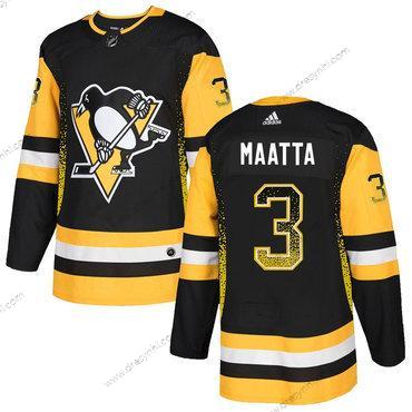 Adidas Pittsburgh Penguins #3 Olli Maatta Černá dres – Pánské