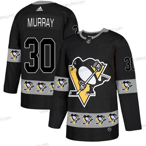 Adidas Pittsburgh Penguins #30 Matt Murray Černá Tým Logos dres – Pánské