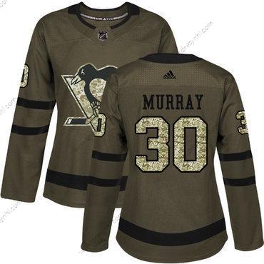 Adidas Pittsburgh Penguins #30 Matt Murray Zelená Salute to Service Sešitý NHL dres – Dámské