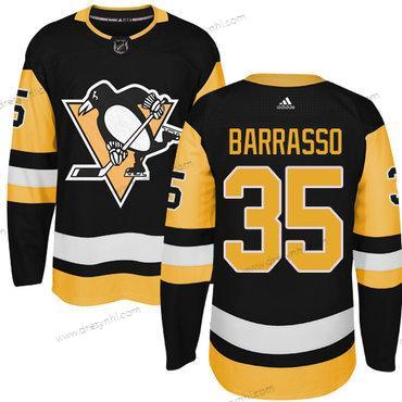 Adidas Pittsburgh Penguins #35 Tom Barrasso Černá Náhradní Autentické Sešitý NHL dres – Pánské