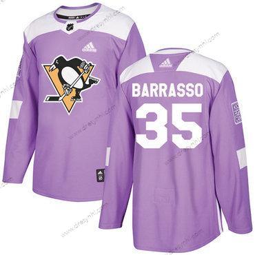 Adidas Pittsburgh Penguins #35 Tom Barrasso Nachový Autentické Bojuje proti rakovině Sešitý NHL dres – Pánské