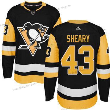 Adidas Pittsburgh Penguins #43 Conor Sheary Černá Náhradní Autentické Sešitý NHL dres – Pánské