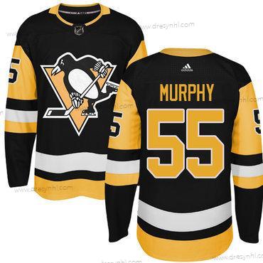 Adidas Pittsburgh Penguins #55 Larry Murphy Černá Náhradní Autentické Sešitý NHL dres – Pánské