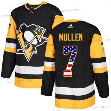 Adidas Pittsburgh Penguins #7 Joe Mullen Černá Domácí dres Autentické USA Flag Sešitý NHL dres – Pánské