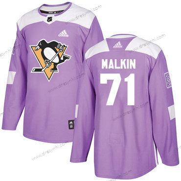 Adidas Pittsburgh Penguins #71 Evgeni Malkin Nachový Autentické Bojuje proti rakovině Sešitý NHL dres – Pánské