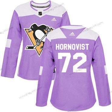 Adidas Pittsburgh Penguins #72 Patric Hornqvist Nachový Autentické Bojuje proti rakovině Sešitý NHL dres – Dámské