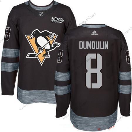 Adidas Pittsburgh Penguins #8 Brian Dumoulin Černá 100th Výročí Sešitý NHL 2017 Hokejový dres – Pánské