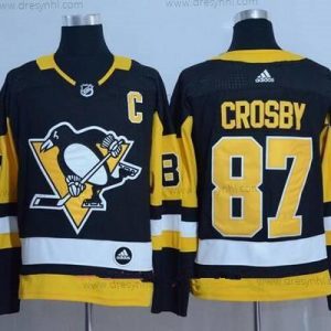 Adidas Pittsburgh Penguins #87 Sidney Crosby Černá Náhradní Autentické Sešitý NHL dres – Pánské