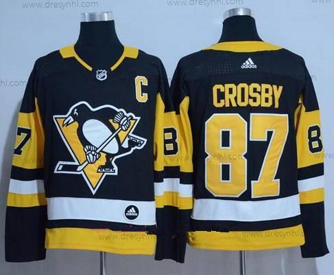 Adidas Pittsburgh Penguins #87 Sidney Crosby Černá Náhradní Autentické Sešitý NHL dres – Pánské