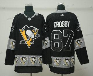 Adidas Pittsburgh Penguins #87 Sidney Crosby Černá Tým Logos dres – Pánské