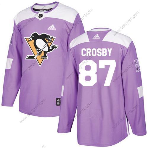 Adidas Pittsburgh Penguins #87 Sidney Crosby Nachový Autentické Bojuje proti rakovině Sešitý NHL dres – Pánské