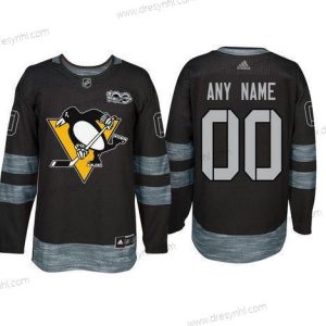 Adidas Pittsburgh Penguins Personalizované Černá 1917-2017 100th Výročí Sešitý NHL dres