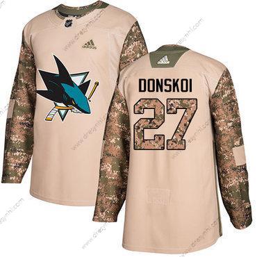 Adidas San Jose Sharks #27 Joonas Donskoi Camo Autentické 2017 Veterans Day Sešitý NHL dres – Pánské