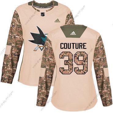 Adidas San Jose Sharks #39 Logan Couture Camo Autentické 2017 Veterans Day Sešitý NHL dres – Dámské