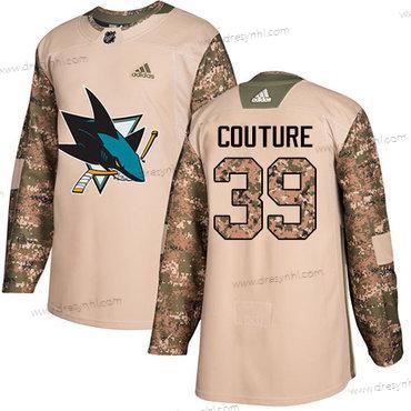 Adidas San Jose Sharks #39 Logan Couture Camo Autentické 2017 Veterans Day Sešitý NHL dres – Pánské