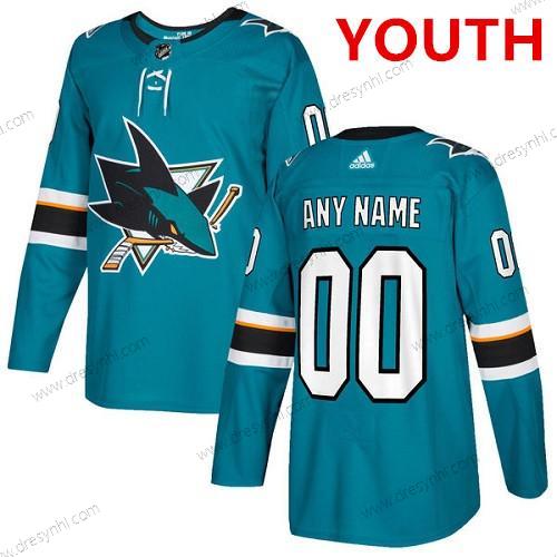 Adidas San Jose Sharks Personalizované Autentické Modrozelená Domácí dres NHL dres