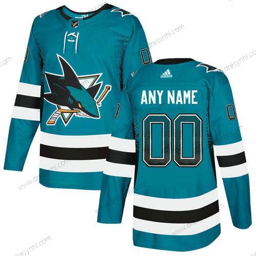 Adidas San Jose Sharks Personalizované Modrozelená dres – Pánské