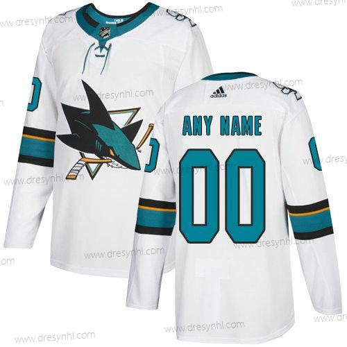 Adidas San Jose Sharks Personalizované NHL Autentické Bílý dres – Pánské