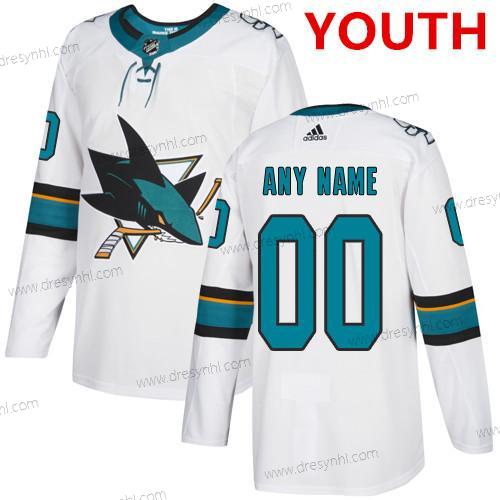 Adidas San Jose Sharks Personalizované NHL Autentické Bílý dres