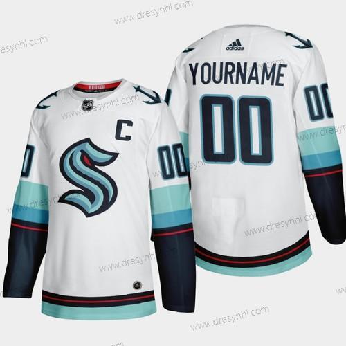 Adidas Seattle Kraken Personalizované 2021-22 Bílý Hostující dres Autentické Sešitý NHL dres – Pánské