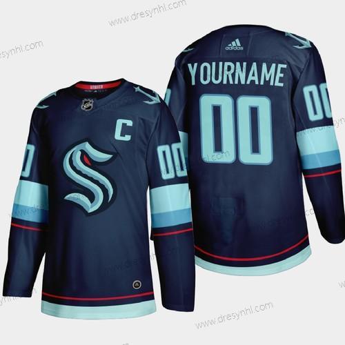 Adidas Seattle Kraken Personalizované 2021-22 Námořnictvo Domácí dres Autentické Sešitý NHL dres – Pánské