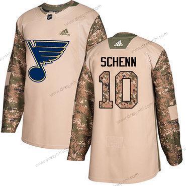 Adidas St. Louis Blues #10 Brayden Schenn Camo Autentické 2017 Veterans Day Sešitý NHL dres – Pánské