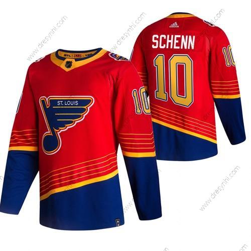 Adidas St. Louis Blues #10 Brayden Schenn Červené 2020-21 Obrácený Retro Náhradní NHL dres – Pánské