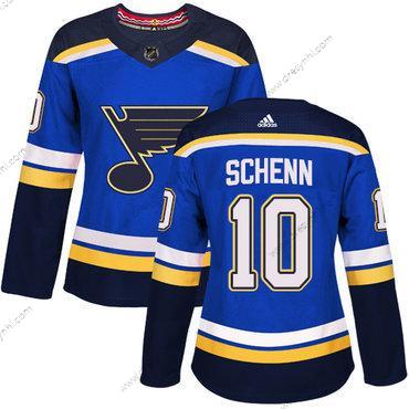 Adidas St. Louis Blues #10 Brayden Schenn Modrý Domácí dres Autentické Sešitý NHL dres – Dámské