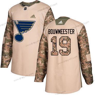 Adidas St. Louis Blues #19 Jay Bouwmeester Camo Autentické 2017 Veterans Day Sešitý NHL dres – Pánské