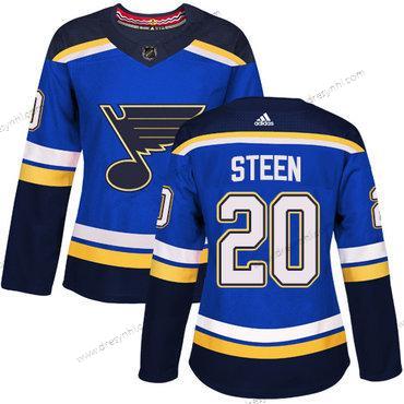 Adidas St. Louis Blues #20 Alexander Steen Modrý Domácí dres Autentické Sešitý NHL dres – Dámské