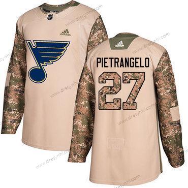 Adidas St. Louis Blues #27 Alex Pietrangelo Camo Autentické 2017 Veterans Day Sešitý NHL dres – Pánské