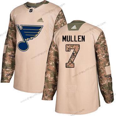 Adidas St. Louis Blues #7 Joe Mullen Camo Autentické 2017 Veterans Day Sešitý NHL dres – Pánské