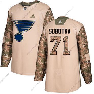 Adidas St. Louis Blues #71 Vladimir Sobotka Camo Autentické 2017 Veterans Day Sešitý NHL dres – Pánské