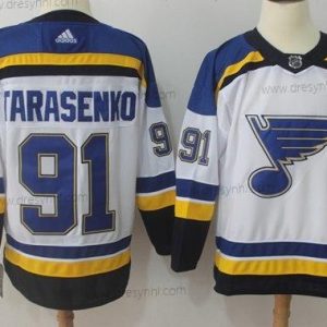 Adidas St. Louis Blues #91 Vladimir Tarasenko Bílý Road Autentické Sešitý NHL dres – Pánské