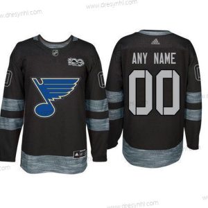 Adidas St. Louis Blues Personalizované Černá 1917-2017 100th Výročí Sešitý NHL dres