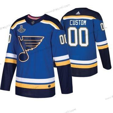 Adidas St. Louis Blues Personalizované Modrý 2019 Stanley Cup Champions dres