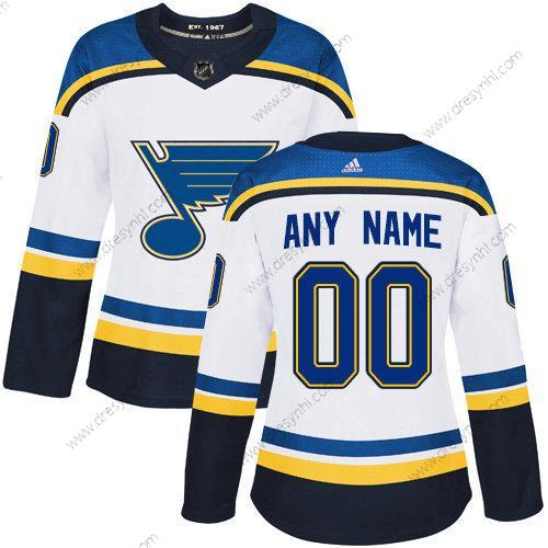 Adidas St. Louis Blues Personalizované NHL Autentické Bílý dres – Dámské