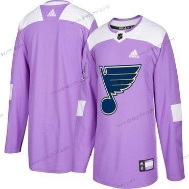 Adidas St. Louis Blues Personalizované Nachový Růžový Hokejový Bojuje proti rakovině Tréninkový dres – Pánské