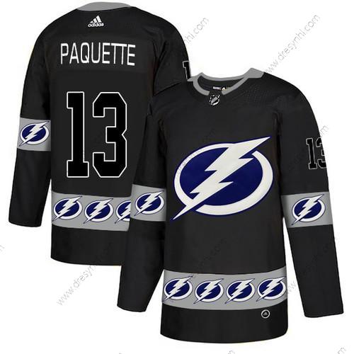 Adidas Tampa Bay Lightning #13 Cedric Paquette Černá Tým Logos dres – Pánské