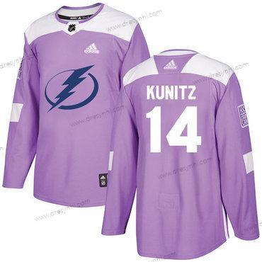 Adidas Tampa Bay Lightning #14 Chris Kunitz Nachový Autentické Bojuje proti rakovině Sešitý NHL dres – Pánské