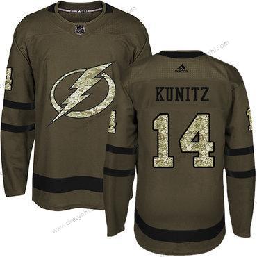 Adidas Tampa Bay Lightning #14 Chris Kunitz Zelená Salute to Service Sešitý NHL dres – Pánské