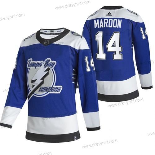 Adidas Tampa Bay Lightning #14 Patrick Maroon Modrý 2020-21 Obrácený Retro Náhradní NHL dres – Pánské