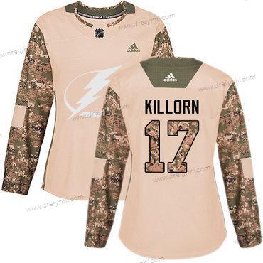 Adidas Tampa Bay Lightning #17 Alex Killorn Camo Autentické 2017 Veterans Day Sešitý NHL dres – Dámské