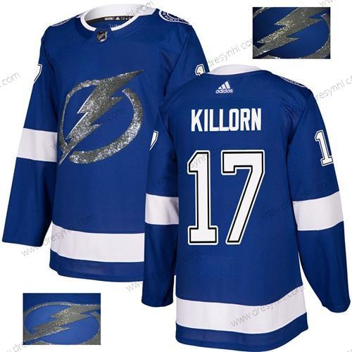 Adidas Tampa Bay Lightning #17 Alex Killorn Modrý Domácí dres Autentické Zlato Sešitý NHL dres – Pánské